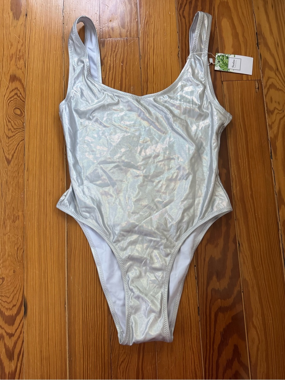 NWT Silver Bodysuit
